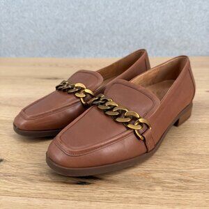 Vionic Womens Mizelle Slip On Casual Loafer Size 10 Monks Robe Brown Chain Comfy